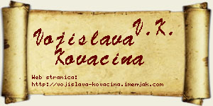 Vojislava Kovačina vizit kartica